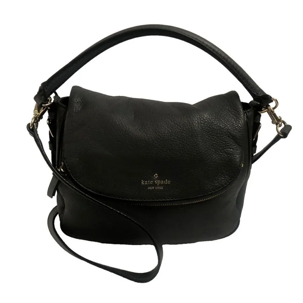 Kate Spade Crossbody Shoulderbag Devin Cobble Hill Smoke Gray Pebble Leather